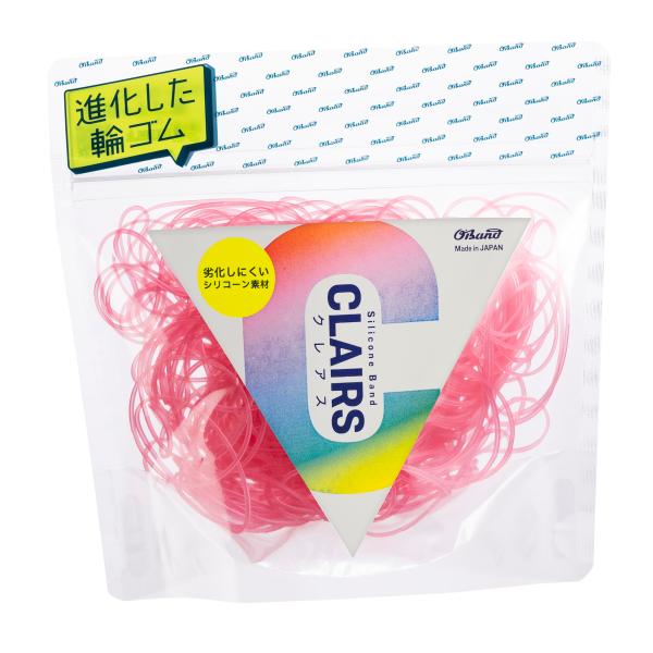 劣化しにくい輪ゴム オーバンド シリコーンバンド #16 〈 50g透明袋 〉 ピンク 桃 少量 包...