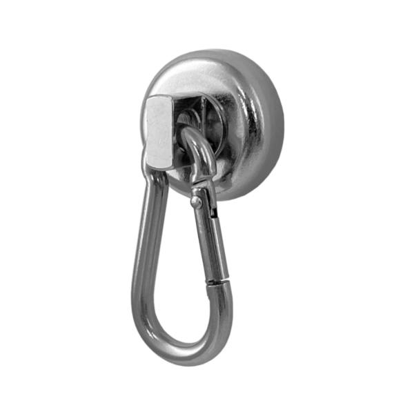 サンケーキコム 超強力 マグネットフック 回転式 カラビナ付き Φ25mm HMK-25