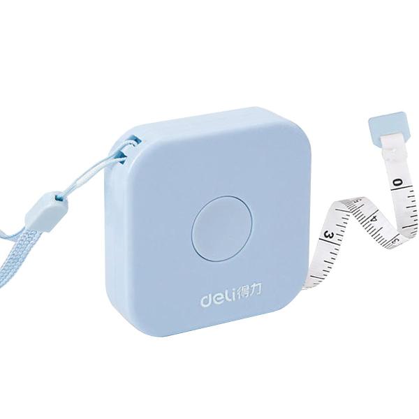 DELI 巻尺 メジャー 巻き尺 ソフトルーラー 2m 自動カード位置 ワンクリック帰原 正確な測定...