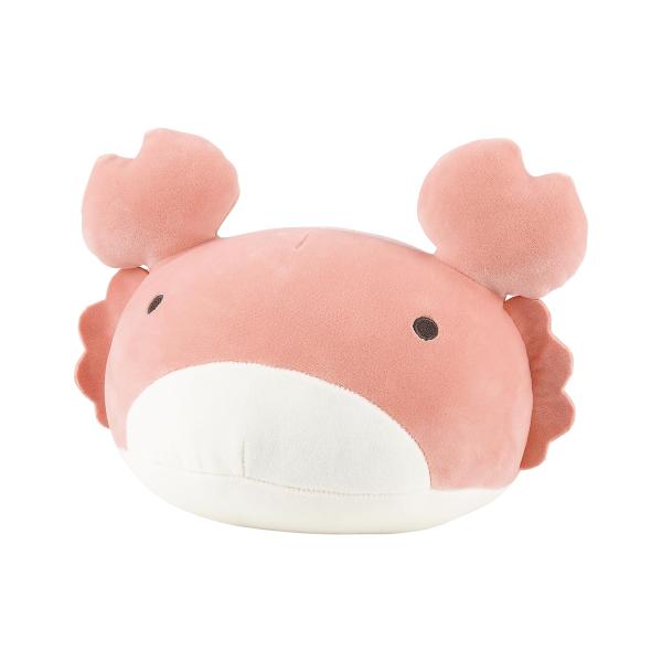 りぶはあと ボルスタークッション マシュマロアクアミエ カニ (全長約22cm) ぬいぐるみ ふわふ...