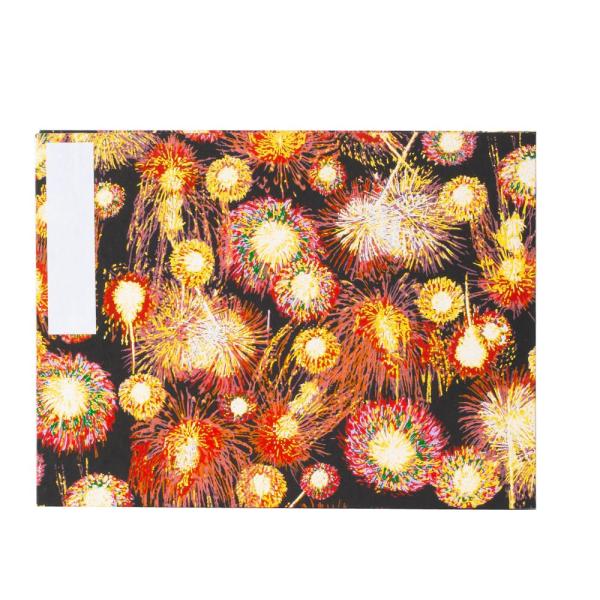 高知製本 書き置き専用御朱印帳 あの夏の日の花火 ポケットタイプ 見開きサイズ 蛇腹式 20ポケット