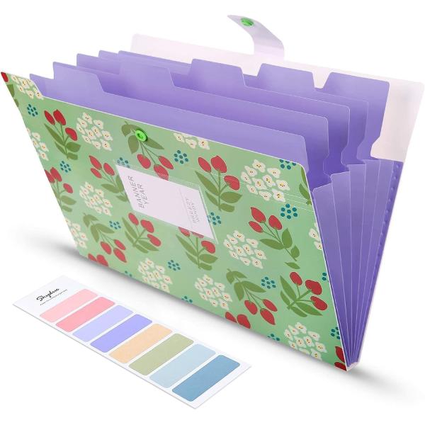 SKYDUE 6ポケットドキュメントファイル A4ファイル 書類収納ボックス ファイルケース A4 ...