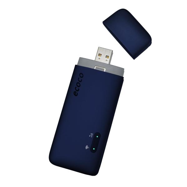 【ecoco】1年間 100ギガ 付 USB型 ポケット Wi-Fi 契約不要 月額費用無し 車載 ...