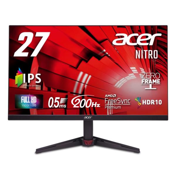 Acer ゲーミングモニター 27インチ IPS フルHD 非光沢 200Hz 0.5ms sRGB...