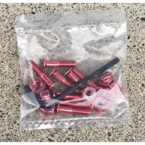 ブライトレッドピンク 7/8インチ 6角(レンチ付き) カラーナットセット