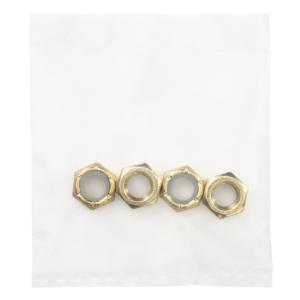 アクスルナット 金(ゴールド) 4個セット ブランク品 スケートボード