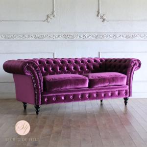 イタリアン ソファ 2人掛け アンティーク ロココ 姫系 猫脚 PUレザー