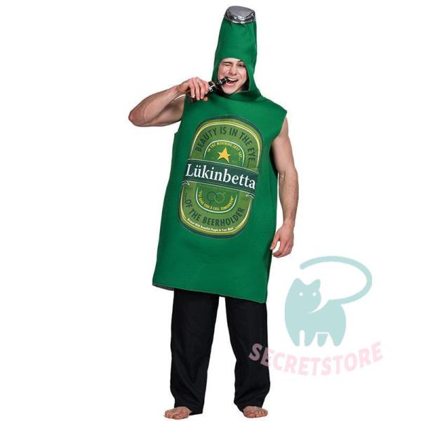 Men&apos;s  衣装 ボトル ビールの空き瓶 ビールコスプレ ビール男性用 メンズ用 ハロウィーン 王...