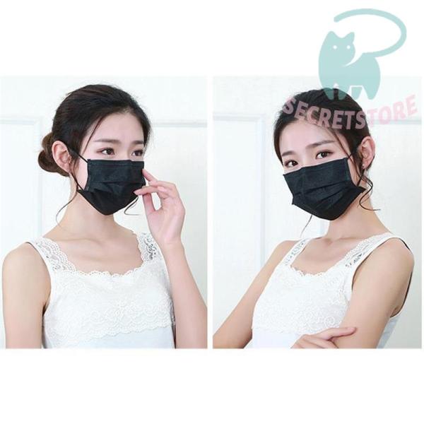 炭マスク 使い捨て 口臭 4層 四層構造 活性炭配合 マスク 50枚入り 不織布 抗菌 防臭 大人用...