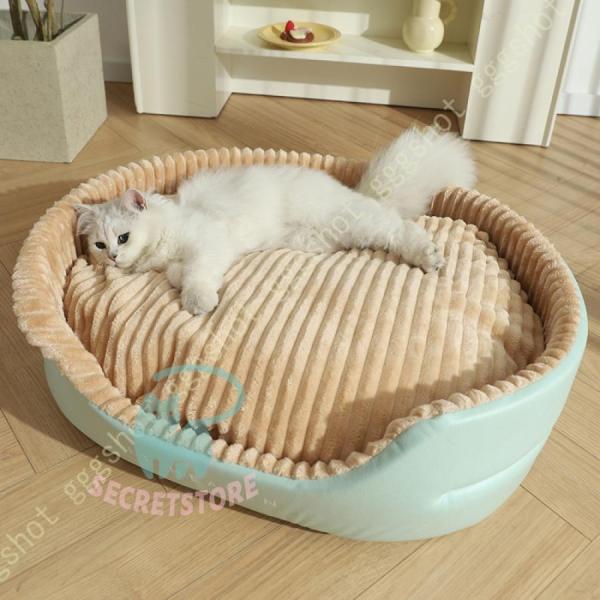 猫 ベッド ペットベッド 秋冬用 犬 ベッド 小型犬 猫 クッション 丸洗い 可愛い ふわふわ もこ...