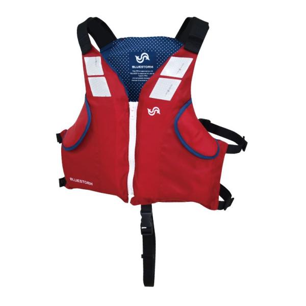 高階救命器具　ＢＬＵＥＳＴＯＲＭ　ＢＳＪ‐２００Ｙ　ファミリーライフジャケット(子供用)　レッド