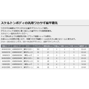 プロックス　ＰＲＯＸ　攻棚ワカサギ　扁平スケルトン穂先　２８／ＳＳＳ　蛍光イエロー　ＷＨＳＨ５２８ＳＳＳ｜sector3