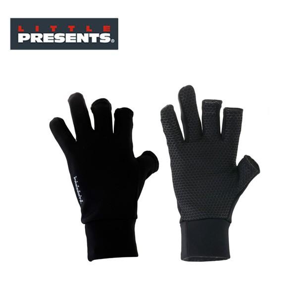 リトルプレゼンツ　ＡＣ‐１０３　　スパンデックス３Ｆレスグローブ　ブラック　フリーサイズ