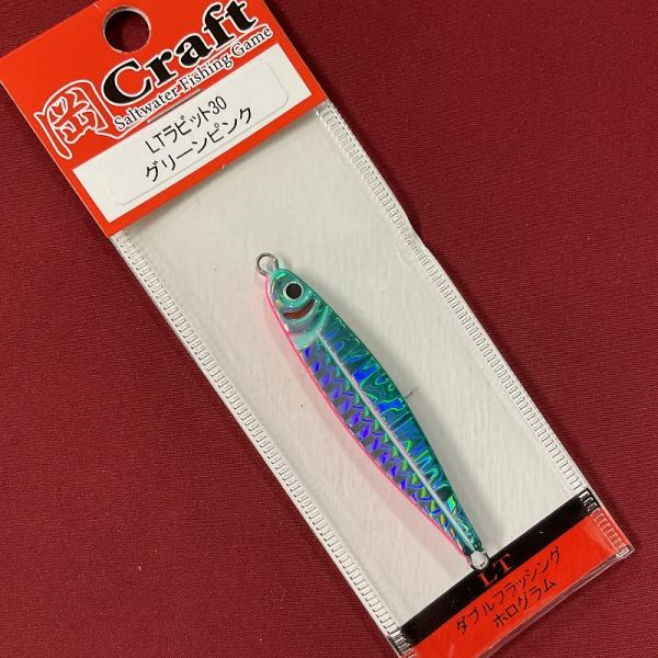 岡クラフト　岡ジグ　ＬＴラビット　３０ｇ　０２　グリーンピンク