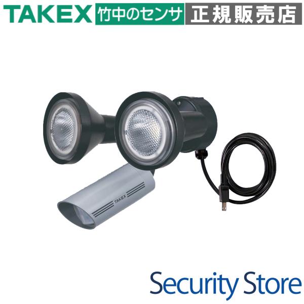 【LCL-302W(G)】 【在庫限り】人感・音感ライト 2灯型 ACプラグ式 グレー TAKEX ...