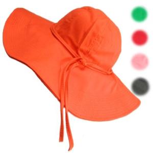帽子ハットカジュアルなつば広つば大コットンシンプルな形です。日焼け防止オレンジ・グリーン・レッド・ブラック・ベビーピンクＬＡＳｅｄｕｃｅ｜seduce