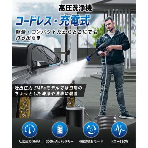 高圧洗浄機 コードレス 充電式 【2024 新...の詳細画像1
