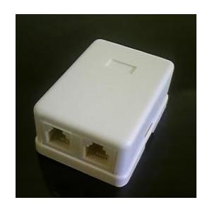 2回路 電話用 モジュラージャック 6極4芯 : 通信情報機器