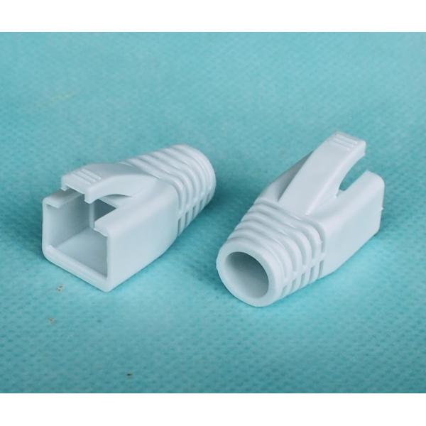CAT.6A用LANブーツ 内径8.5mm 白　10個　モジュラー保護カバー