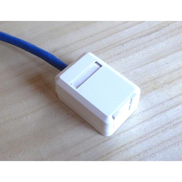 CAT.6A 露出タイプローゼット　シャッター付き　110打ち込み　180度