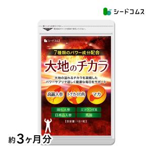 サプリ サプリメント トナカイの角 マカ 高麗人参などパワー系素材7種配合　大地のチカラ　約3ヵ月分｜seedcoms