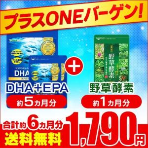 サプリ サプリメント DHA EPA オメガ3 αリノレン酸 プラスONEセール DHA+EPA 約5ヵ月分　野草酵素 約1ヵ月分 ダイエット