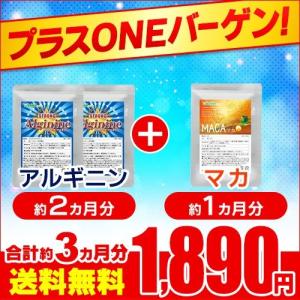 プラスONEセール★ ストロングアルギニン 約2ヵ月分+マカ...
