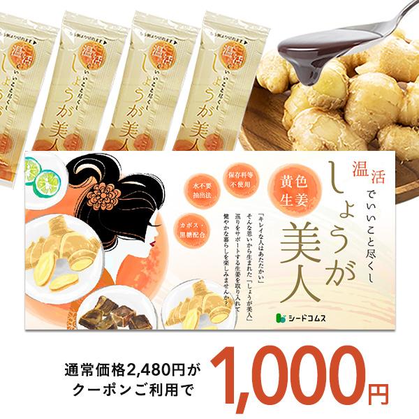 サプリ サプリメント 長崎県産しょうが使用 しょうが美人 ペースト状 1箱31包入り 化学調味料 着...