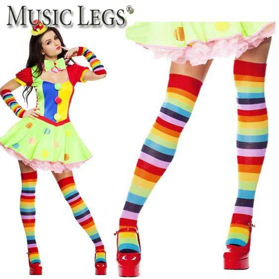 MusicLegs(ミュージックレッグス) レインボーボーダーアクリルサイハイソックス ML4874...