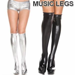 MusicLegs(ミュージックレッグ)ウェットルックニーハイストッキング/タイツ ML5879 ブ...