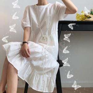 パフスリーブ ワンピース ロング 韓国 レディースファッション の商品一覧 ファッション 通販 Yahoo ショッピング