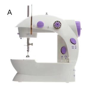 電動ミシン コンパクト 小型ミシン 家庭用ミシン 初心者 12種類の縫い目 フットコントローラー LED手元ランプ付き ACアダプタと単三電池