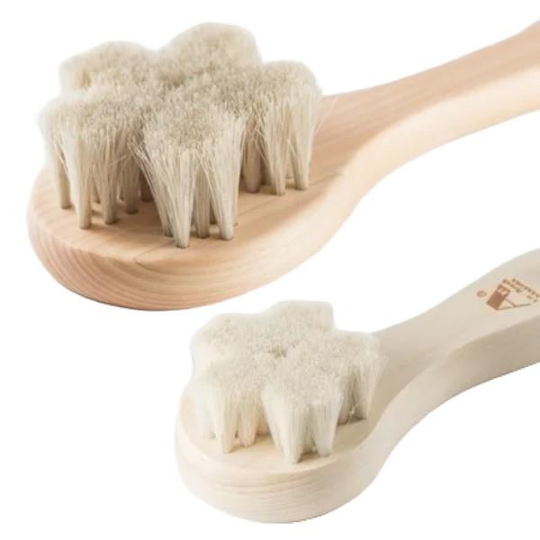 アートブラシ社 ボディ＆フェイスブラシセット 日本製 ボディブラシ 馬毛 洗顔ブラシ 山羊毛 柔らか...