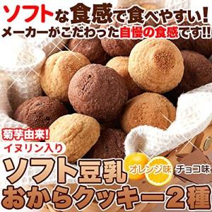 天然生活 イヌリン入りソフト豆乳おからクッキー （500g) 2種 チョコ オレンジ イヌリン 菊芋 焼菓子 おやつ ソフト食感