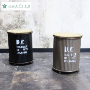 収納ボックス スツール 収納 椅子 収納ケース D.C ラウンド リッドカン S ボックス NOA-001 ドラム缶 缶 DIY風 ヴィン