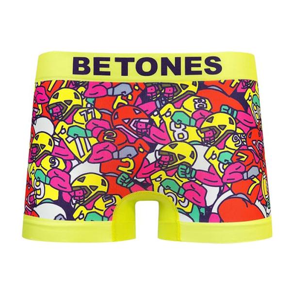 BETONES ボクサーパンツ メンズ パンツ アンダーウェア 下着 シームレス フリーサイズ イエ...