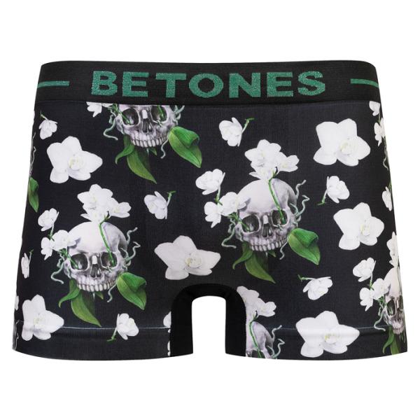 BETONES ボクサーパンツ メンズ シームレス フリーサイズ SKULL ORCHID インナー...