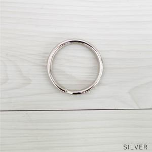 二重リング 中 36mm リング キーリング シルバー 1個入り キーホルダー 金具 パーツ 部品 鍵 カラビナ ナスカン 取付け ダブルリング ア
