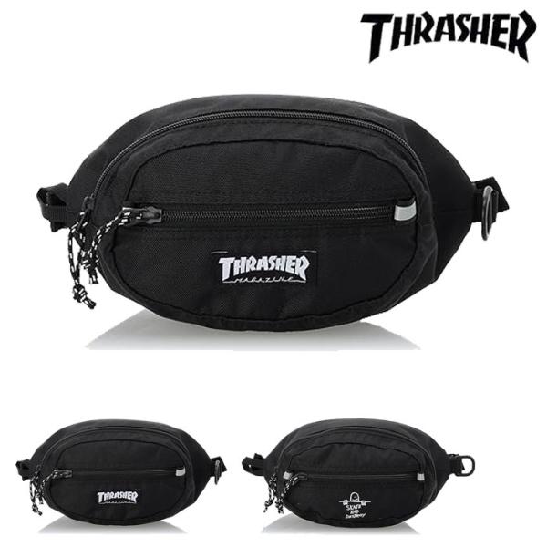 スラッシャー ボディバッグ ウエストポーチ キッズ ジュニア THRASHER 斜め掛け バッグ ロ...