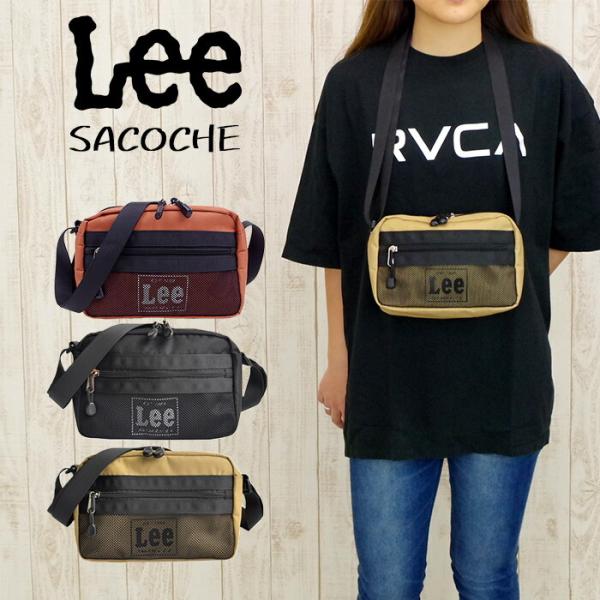 メール便 Lee バッグ ショルダー 大人 リー バッグ サコッシュ ブラック ブラウン ベージュ ...