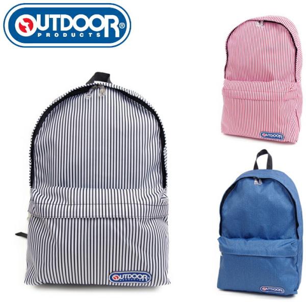 outdoor リュック アウトドア 大容量 メンズ/レディース リュックサック ストライプ柄 ドッ...