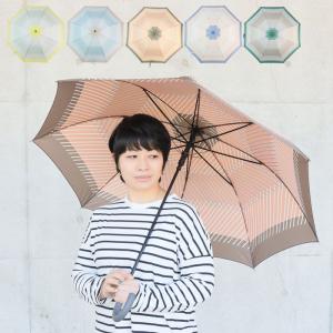 傘 レディース 大きめ ジャンプ 長傘 雨傘 60cm おしゃれ ダイアゴナルライン柄 20-0020 アンブレラ かさ グラスファイバー 丈夫 女｜seek2
