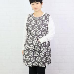 エプロン 暖かい 防寒 キルティング ノースリ...の詳細画像1