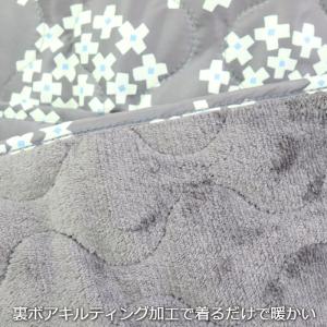 エプロン 暖かい 防寒 キルティング ノースリ...の詳細画像5