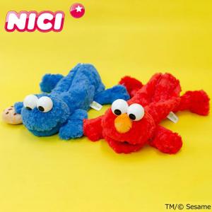 NICI ニキ フィギュアポーチ セサミストリート エルモ クッキーモンスター ペンケース ポーチ 小物入れ 筆箱 ぬいぐるみ 動物 アニマル かわ