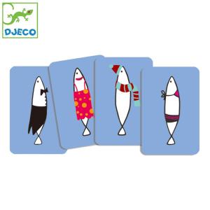知育玩具 カードゲーム 神経衰弱 ジェコ DJECO サーディンズ DJ05161 キッズ 魚 カード ゲーム 柄合わせ 絵合わせ おもちゃ 幼児