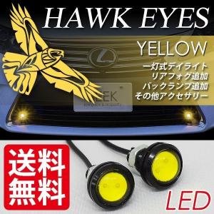 ホークアイ LED スポットライト ボルト固定 埋込 防水 DIYに 2本セット 黄／イエロー