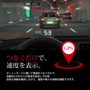 ヘッドアップディスプレイ GPS 速度計 スピ...の詳細画像1