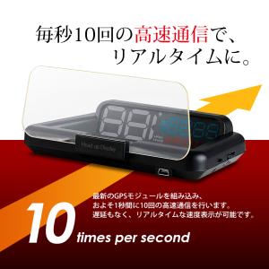 ヘッドアップディスプレイ GPS 速度計 スピ...の詳細画像2