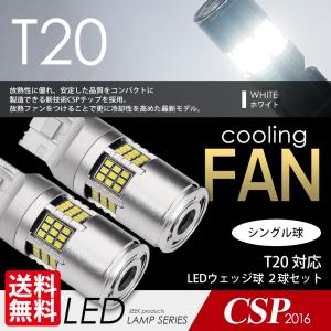 HONDA アコード ワゴン H14.11〜H20.12 T20 LED 54連 冷却ファン搭載 爆光 左右合計3000lm SEEK Products 無極性 ウェッジ球 送料無料｜seek